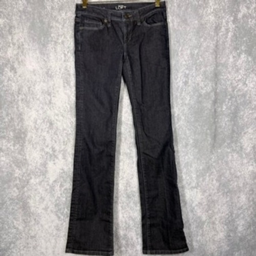 Ann Taylor Loft Modern Bootcut Jeans Women 24/00 Dark Wash Indigo Stretch Denim
